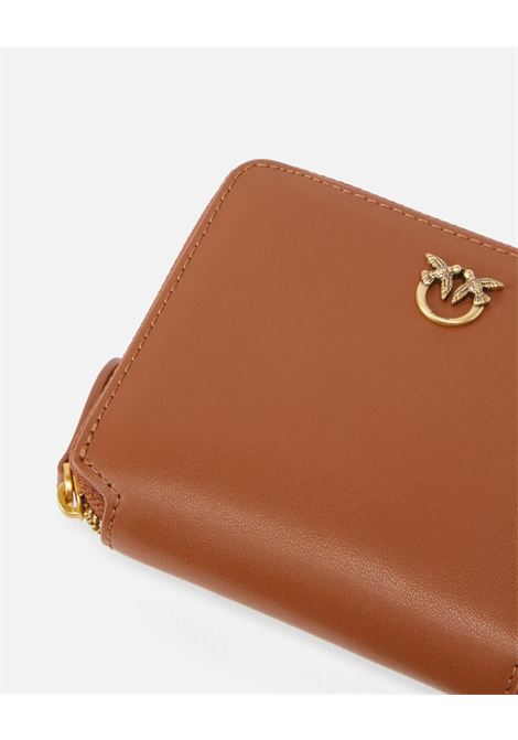 Portafoglio quadrato zip-around in pelle PINKO | 100249 A0F1L48Q